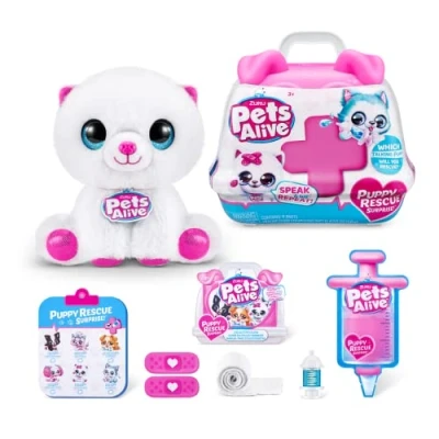 Image of Pets Alive Pet Shop Surprise Series 3 Puppy Rescue Pomeranian, Plush, Ultra Soft Plushies, Surprises Inside, Interactive Toy with Electronic Speak and Repeat (Pomeranian)