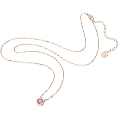 Image of Swarovski Sparkling dance pendant, Purple, Rose gold tone plated