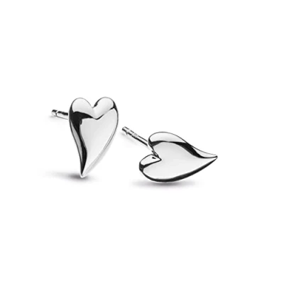 Image of Kit Heath Sterling Silver Desire Kiss Mini Heart Stud Earrings