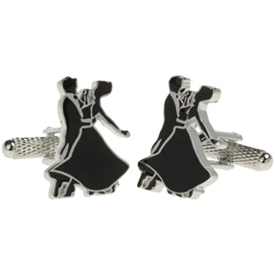 Image of Ballroom Dancers Dancing Cufflinks Supplied in Onyx Art Cufflink Box