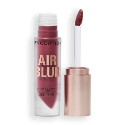Image of Revolution, Air Blur Matte Liquid Lipstick, Long Lasting Lip Colour, Face Makeup, Vegan &amp; Cruelty Free, Black Cherry Cool Toned Mauve, 3.5ml