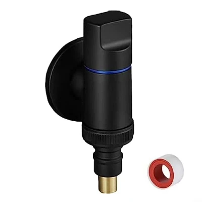 Image of URPIZY Stainless Steel Washing Machine Faucet Water Stop Quick Opening Angle Valve Handle Shut Off Valves