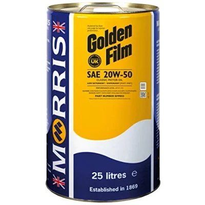 Image of Morris Golden Film SAE 20w 50 Classic Motor Oil 25 Litres