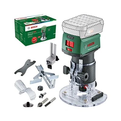 Image of Bosch Home and Garden Cordless Trim Router AdvancedTrimRouter 18V 8 (Without Battery, 18 Volt System, Brushless Motor, Additional Accessories, in Carton Packaging) â“ Amazon Edition