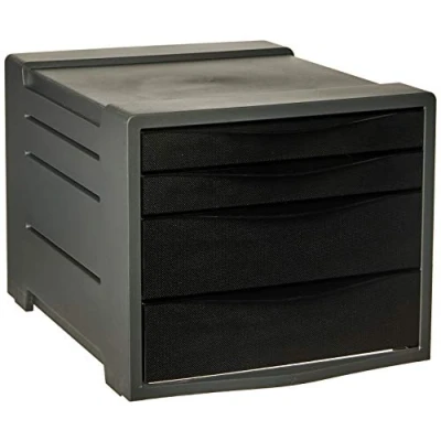 Image of Rexel Choices, 2115609, 4 Drawer Cabinet, A4, Black