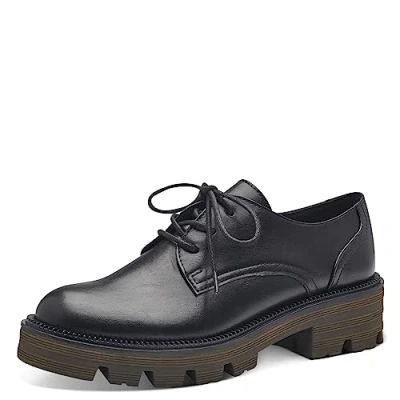 Image of MARCO TOZZI Women&#039;s 2 23706 41 Lace Up, Black/Khaki, 4