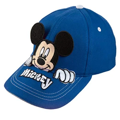 Image of Disney Mickey Mouse Ears Boys Blue Baseball Cap, Age 4 7