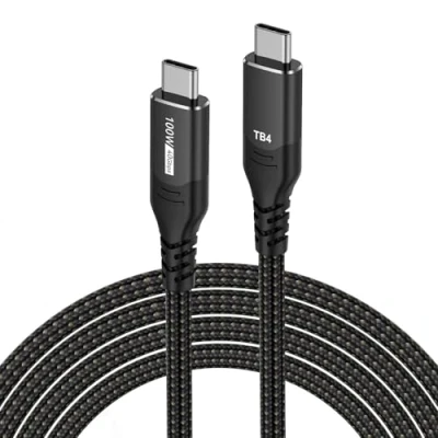Image of DGHUMEN Thunderbolt 4 Cable 4.9 ft, USB C to 8K@60Hz 4K@144Hz 40Gbps Data Transfer 100W PD Charging Compatible with USB4, 3 and for MacBook Pro, Docking, SSD, Hub