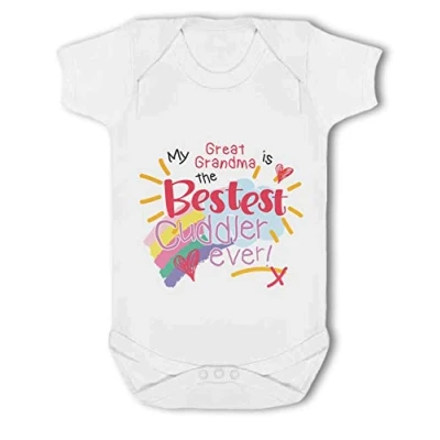 Image of My Great Grandma is The Bestest Cuddler Ever! Baby Vest