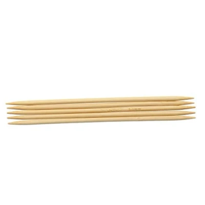 Image of Glorex Bamboo Knitting Needles 5.0 mm 20 cm, Natural, 5