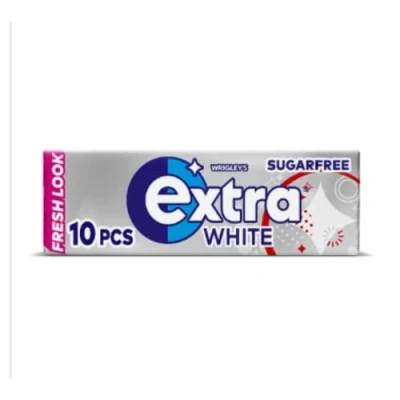 Image of Extra White Chewing Gum Sugar Free 10 Pieces x Case of 30