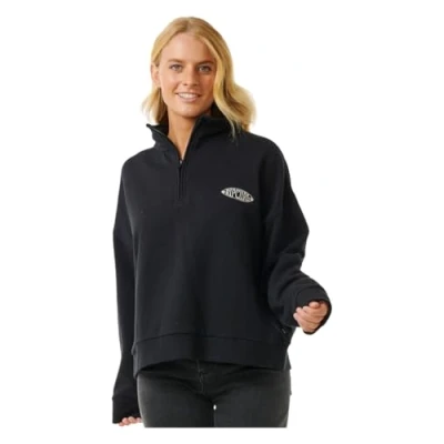 Image of Rip Curl Soleil Pullover Zipup sweatshirt, Women&#039;s, Size: Small, Black