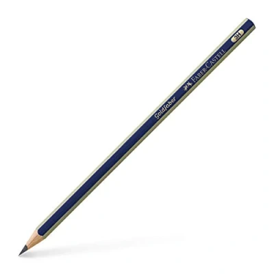 Image of Faber Castell Gold 1221 3HB Pencil, Pack of 12, Black