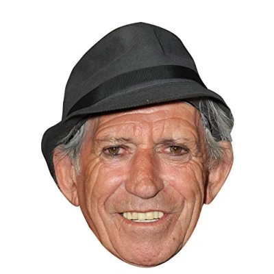 Image of FoxyPrinting KEITH RICHARDS JB Music Star Fancy Dress Cardboard Celebrity Party Face Mask