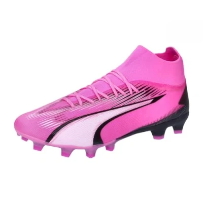 Image of Puma Men Ultra Pro Fg/Ag Soccer Shoes, Poison Pink White Black, 9.5 UK