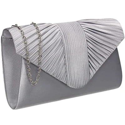 Image of SwankySwans Women&#039;s Sophie Clutch Bag, Silver