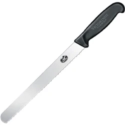 Image of Victorinox Fibrox 30cm Slicing Knife Round Tip Serrated Edge (5423330)