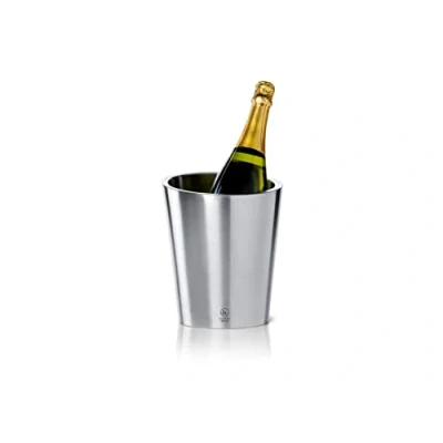 Image of Wenko Double Walled Champagne Cooler, Stainless Steel, Silver, 17.3 x 22 cm