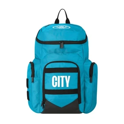 Image of FOCO Officially Licensed Manchester City FC Football Explorer Blue Backpack