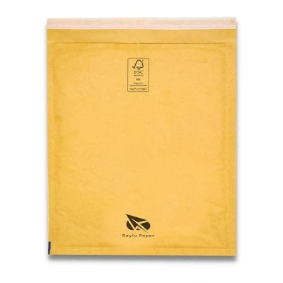 Image of Raylu Paper® Pack of 10 Kraft Bubble Padded Envelopes with Self Seal Seal, for Mailing Brown Units (220x260mm)