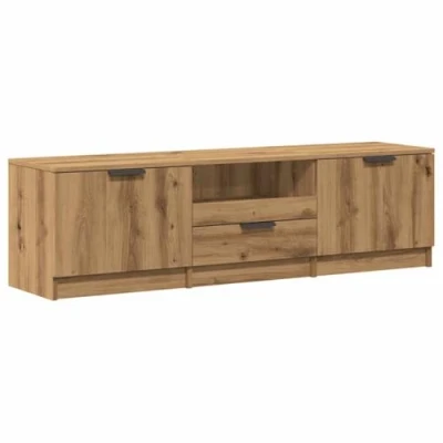 Image of vidaXL tv cabinet/artisan oak/engineered wood/3 drawers/3 shelves/140x35x40 cm/living room or bedroom/modern stand
