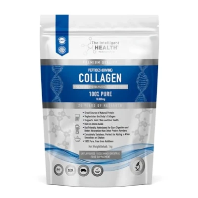 Image of Hydrolysed Collagen Powder (Bovine) High Protein Grass Fed Unflavoured Peptides Supplements for Women Gluten Free, Paleo &amp; Keto Friendly (1KG)