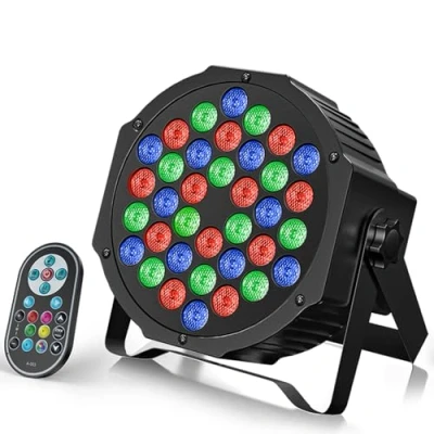 Image of U`King LED Par Can Lights 36 72W Stage Light RGB Wash with Wireless Remote by Controlled 7 Modes for DJ Disco Wedding Party Lighting