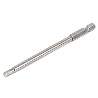 Image of Sourcingmap 100mm Long 1/4&quot; Hex Shank 4mm Hexagonal Tip Magnetic Hexagon Screwdriver Bit