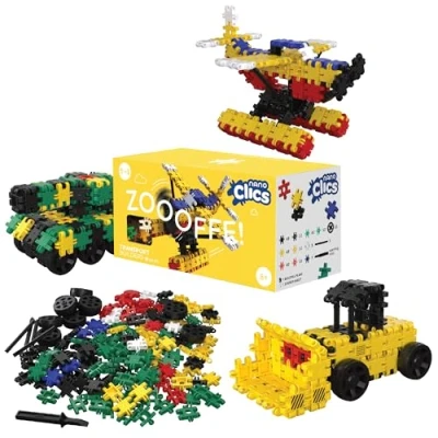 Image of Nano Clics Transport 250, construction toys for children ages 8 and up, creative educational in a 250 piece set, building blocks girls boys, durable