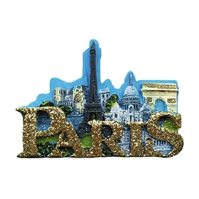 Image of 3D Letters Landmark Paris France Refrigerator Fridge Magnet Tourist Souvenirs Handmade Resin Craft Magnetic Stickers Home Kitchen Decoration Travel Gift