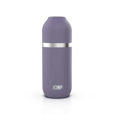 Image of ION8 Vacuum Insulated ThermoShield Flask for Hot Drinks or Cold Drinks, Large Mug, 2 Cups Capacity, Magnetic Cap, and Soft Base Pad Stylish Eco Friendly, Light Purple