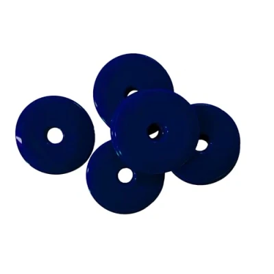 Image of Linic High Impact HDPE Plastic Discs/Survey/Road Markers/Washers, 40mm (S7839). Free UK Postage (Pack of 10, Blue)