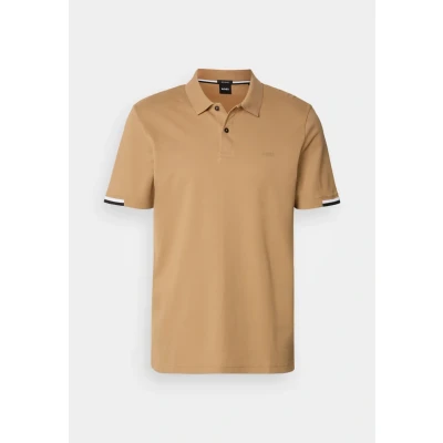 Image of BOSS PARLAY 147 men&#039;s Polo shirt in Brown