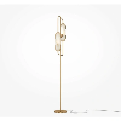 Image of Maytoni Marmo Modern 2 Light Floor Lamp Gold G9