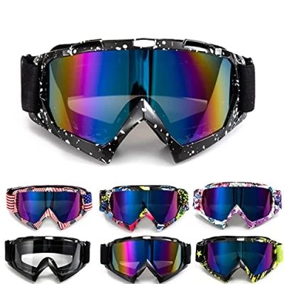 Image of APEBAZY Motorcycle Goggles Motocross Dirt Bike Glasses ATV Off Road Racing Mx Riding Goggle Windproof Anti Fog UV Ski