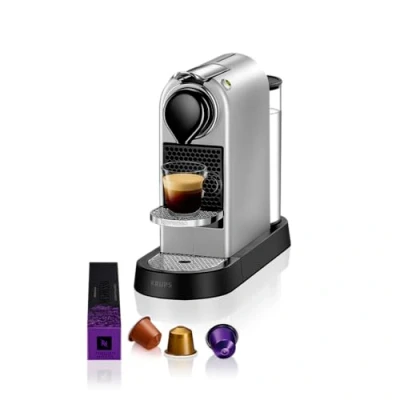 Image of Nespresso KRUPS Citiz XN741B40 Pod Coffee Machine Silver, 1260 W, 1 Liter
