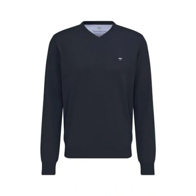 Image of Fynch Hatton Men&#039;s Pullover, V Neck Jumper, Blue (Navy 690), XXX Large