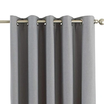 Image of Paoletti Two Curtain Panels, Polyester, Silver, 66 x 90 (168 229 cm)