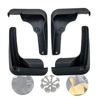 Image of 4Pcs Front Rear Car Mud Flaps Mudguards Compatible With Peugeot 508 2010 2018, Wheel Mudflaps Full Protection Rubber Splash Guards Fender Auto Accessories Screws