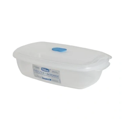 Image of Whitefurze Plastic 0.4L Rectangular Freezer to Microwave Food Storage Container