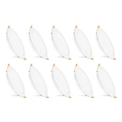 Image of paul russells Bathroom Spot Lights Ceiling, 9W Led Round Panels 3 CCT Light, 900LM, 3000K,4000K,6500K, Downlights spotlights for Panel Lighting (Non Dimmable), 10 Packs
