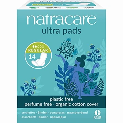 Image of Natracare Organic And Natural Ultra Pads with Wings Regular 2 x Packs of 14 (28 Pads)