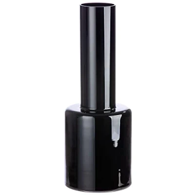 Image of GILDE Flower Vase Decorative Made of Glass Living Room Gift for Women Birthday Mother&#039;s Day Glossy Black Height 50 cm
