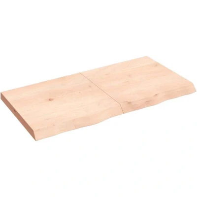 Image of vidaXL Bathroom Countertop 120x60x(2 6) cm Untreated Solid Wood