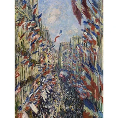 Image of Claude Monet The Rue Montorgueil In Paris Large Wall Art Print Canvas Premium Poster Mural