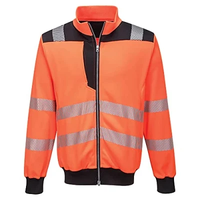 Image of Portwest PW3 Hi Vis Sweatshirt, Size: M, Colour: Orange/Black, PW370OBRM