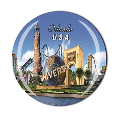 Image of Orlando Florida USA Fridge Magnet Souvenir Gift Decor Magnetic Sticker Collection
