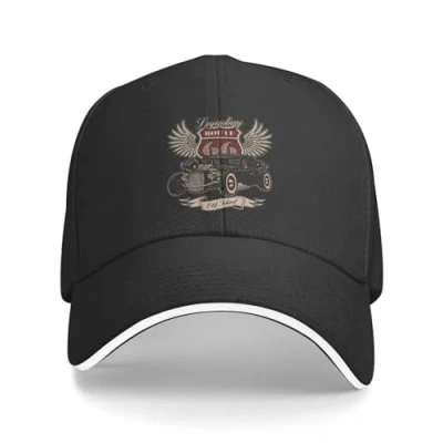 Image of DYHVVD Unisex Hat Fashion Hip Hop Baseball Cap Hot Rod Men Hats Women Visor Windproof Snapback Caps Outdoor Birthday Gift