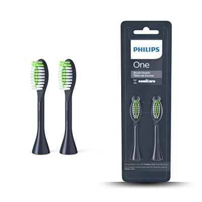 Image of Philips One Electric Toothbrush Brush Head Pack of 2 (Model BH1022/04), Blue