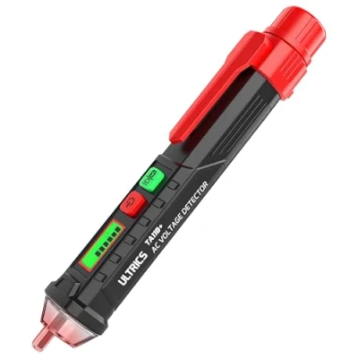 Image of ULTRICS Voltage Tester, 12V 1000V Non Contact AC Detector Pen, Adjustable Sensitivity Electric Tester with LED Flashlight, Buzzer Alarm for Live/Null Wire Judgment and Breakpoint Finder
